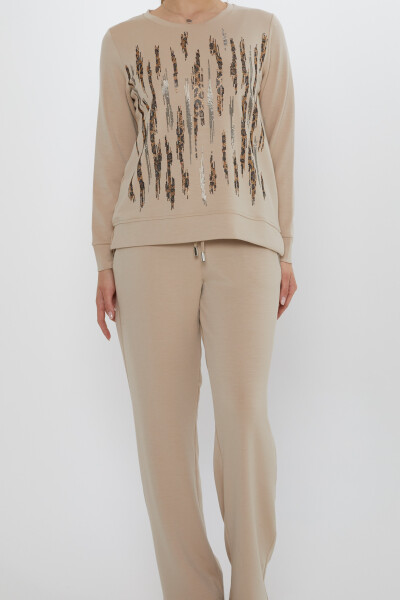 Trainingsanzug-Set mit Taschendetail Beige – 17886 | KAZEE (3er-Set M-L-XL) - 3