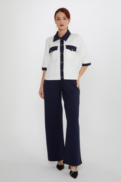 Traje Doble Detalle Bolsillos, Azul Marino - 17877 | KAZEE (Juego de 3 M-L-XL) - Kazee