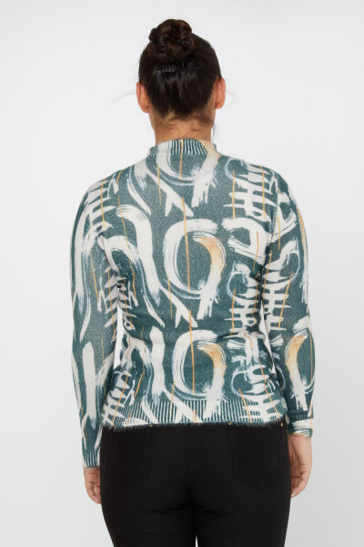 Pull Angora à motifs col montant Kaki - 50007 | KAZEE (Lot de 2 S-M) - 4