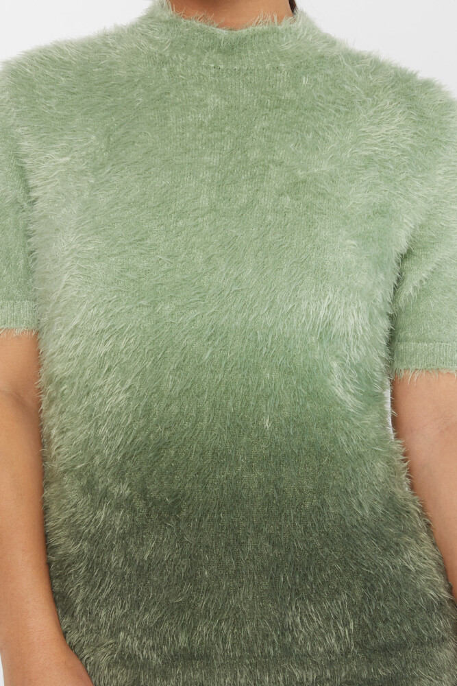 Pull Angora Manches Courtes Col Montant Kaki - 31014 | KAZEE (Lot de 3 S-M-L) - 3