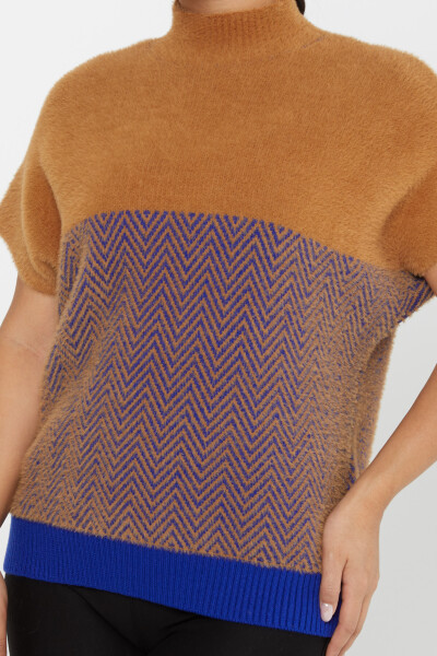 Tricot Angora à motifs colorés à manches courtes Saxe - 30187 | KAZEE (Lot de 3 S-M-L) - 3