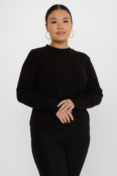 Tricots Pull Col Haut Manches Longues Noir - 31629 | KAZEE (Lot de 3 XL-2XL-3XL) 