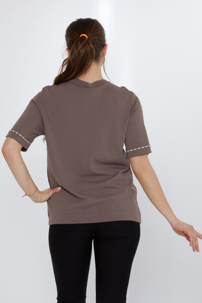 Tricotaj Cardigan Button Detaliat Mink-Bone - 31800 | KAZEE (Set de 3 S-M-L) - 5