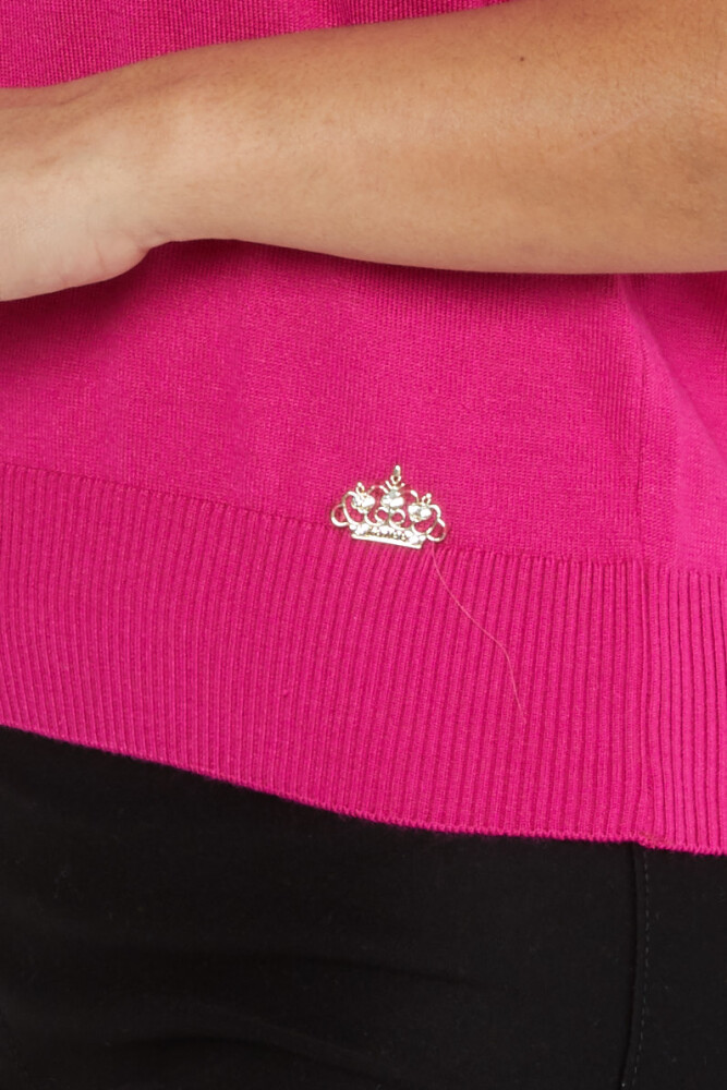 Tricoturi Pulover American Model Maneca scurta Fuchsia - 14541 | KAZEE (Set de 3 S-M-L) - 6