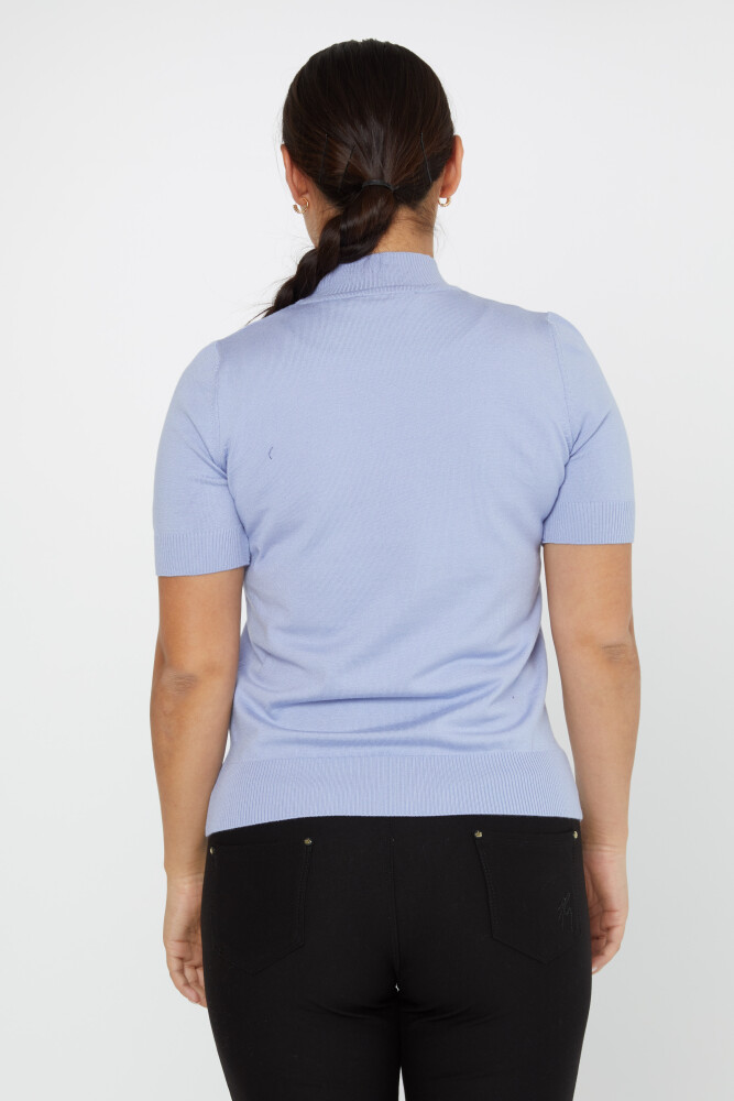 Tricoturi Pulover American Model Maneca scurta Albastru deschis - 14541 | KAZEE (Set de 3 S-M-L) - 6