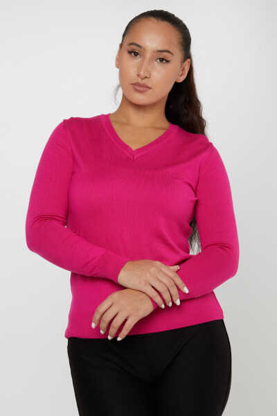 Tricoturi Pulover Basic Logo Fuchsia - 11071 | KAZEE (Set de 3 S-M-L) - 2
