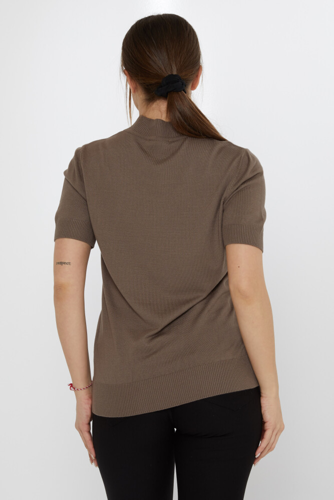 Tricotaj Pulover Colorat Stone Brodat Mink - 30078 | KAZEE (Set de 4 L-XL-2XL-3XL) - 5