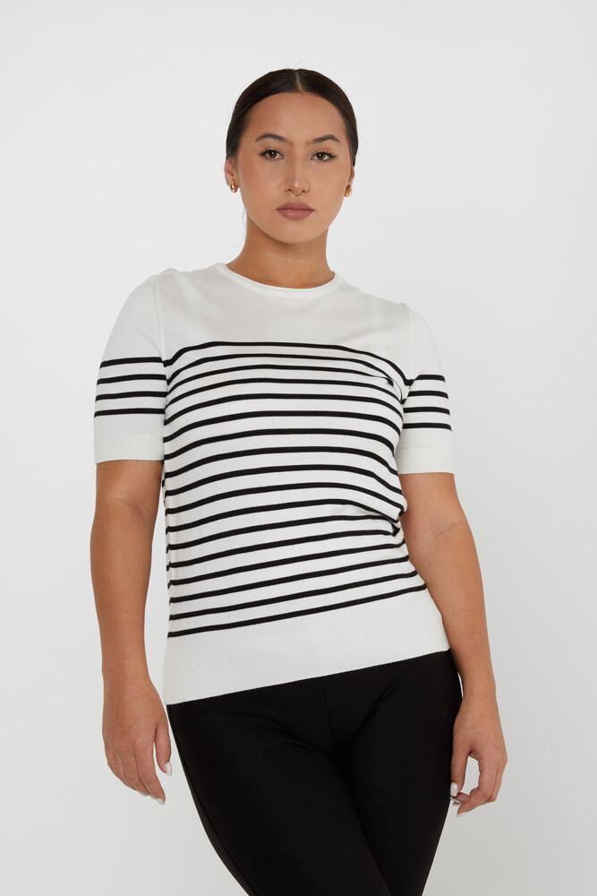 Tricoturi Pulover Dungi Maneca Scurta Ecru - 30396 | KAZEE (Set de 4 M-L-XL-2XL) - 2