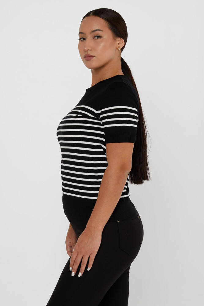 Tricoturi Pulover Dungi Maneca Scurta Negru - 30396 | KAZEE (Set de 4 M-L-XL-2XL) - 2