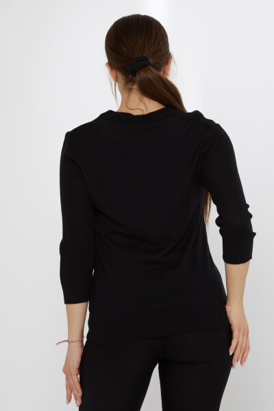 Tricotaj Pulover Guler Stand Negru - 30258 | KAZEE (Set de 3 S-M-L) - 5