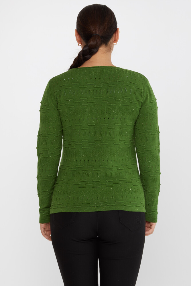 Tricotaj Pulover cu model Maneca lunga Verde - 31627 | KAZEE (Set de 3 M-L-XL) - 5