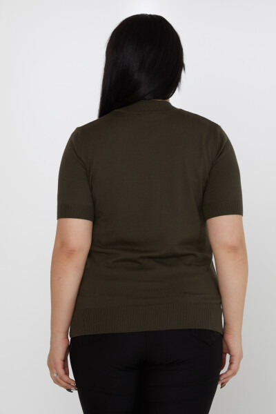 Tricoturi Pulover Leopard Stone Brodat Stand Guler Vert - 31565 | KAZEE (Set de 3 M-L-XL) - 4