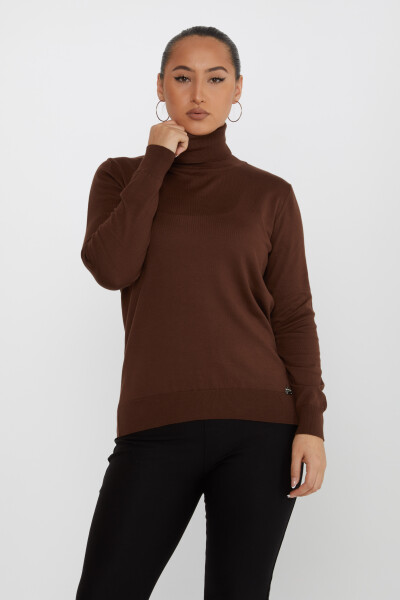 Tricoturi Pulover Mânecă Lungă Turtleneck Maro - 11122 | KAZEE (Set de 3 S-M-L) - KAZEE 