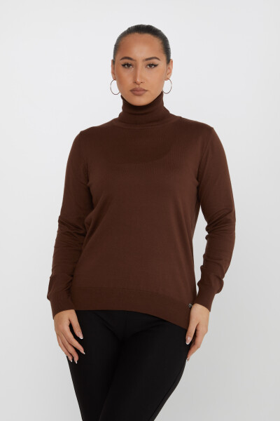 Tricoturi Pulover Mânecă Lungă Turtleneck Maro - 11122 | KAZEE (Set de 3 S-M-L) - KAZEE (1)