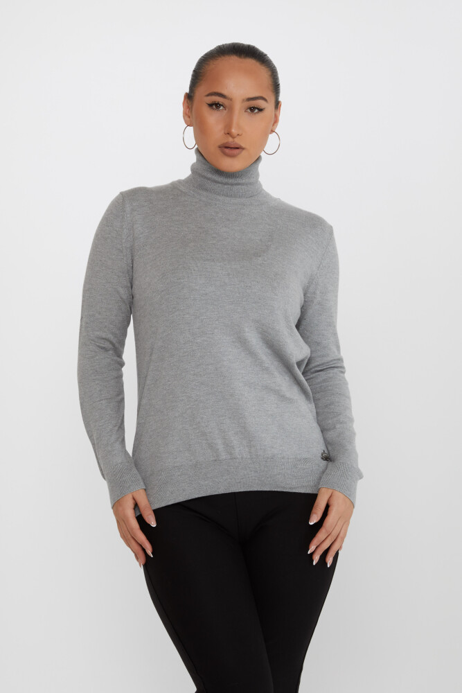 Tricoturi Pulover Mânecă Lungă Turtleneck Gri - 11122 | KAZEE (Set de 3 S-M-L) - 1