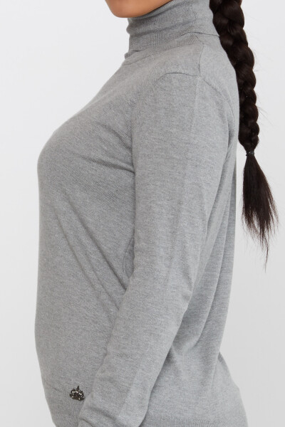 Tricoturi Pulover Mânecă Lungă Turtleneck Gri - 11122 | KAZEE (Set de 3 S-M-L) - 4