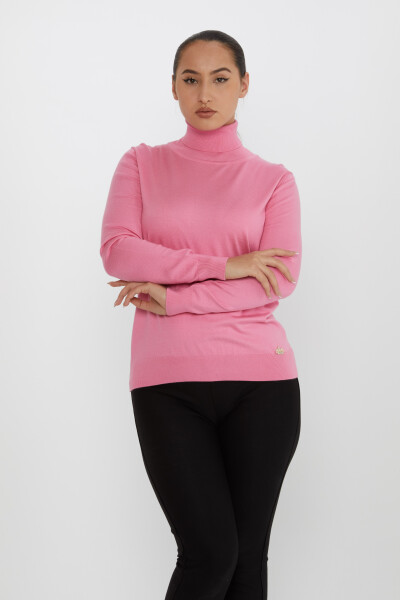 Tricoturi Pulover Maneca Lunga Turtleneck Roz - 11122 | KAZEE (Set de 3 S-M-L) - KAZEE