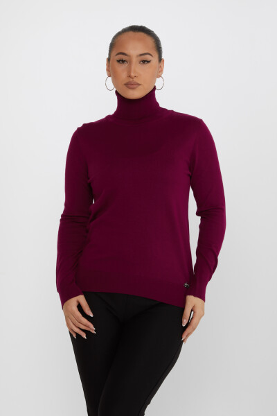 Tricoturi Pulover Mânecă Lungă Turtleneck Violet - 11122 | KAZEE (Set de 3 S-M-L) - Kazee