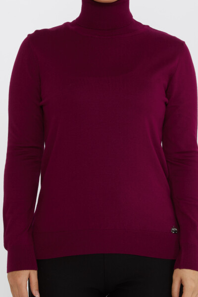Tricoturi Pulover Mânecă Lungă Turtleneck Violet - 11122 | KAZEE (Set de 3 S-M-L) - 3