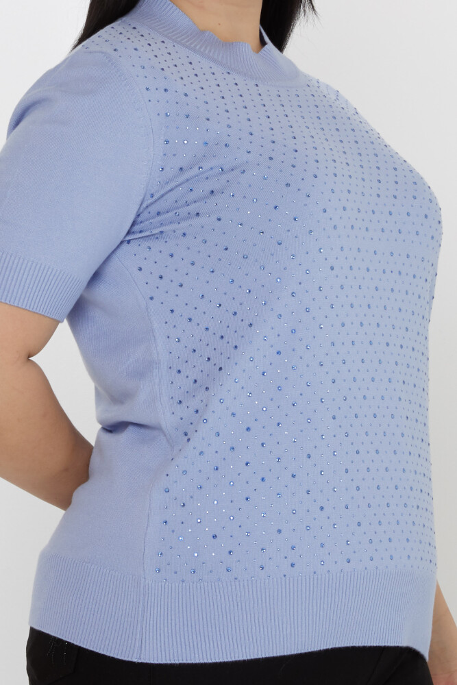 Tricotaj Pulover American Model Stone Brodat Albastru - 31864 | KAZEE (Set de 4 L-XL-2XL-3XL) - 3