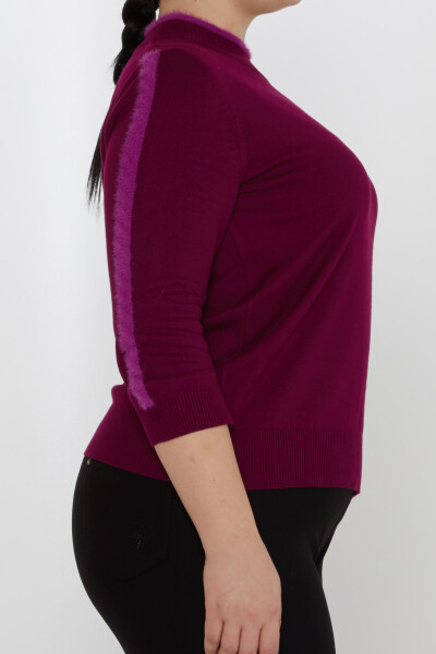 Tricoturi Pulover Dungi Maneca Detaliat Logo Violet - 31196 | KAZEE (Set de 3 M-L-XL) - 3