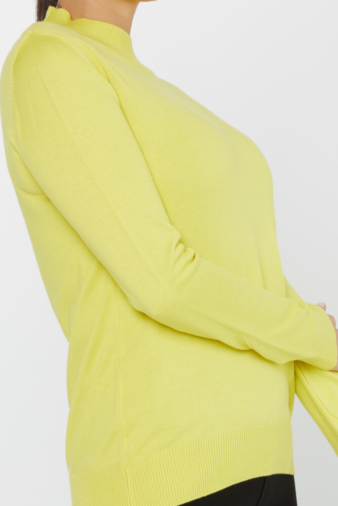 Tricoturi Pulover Logo Detaliat Maneca lunga Galben - 30613 | KAZEE (Set de 3 S-M-L) - 3