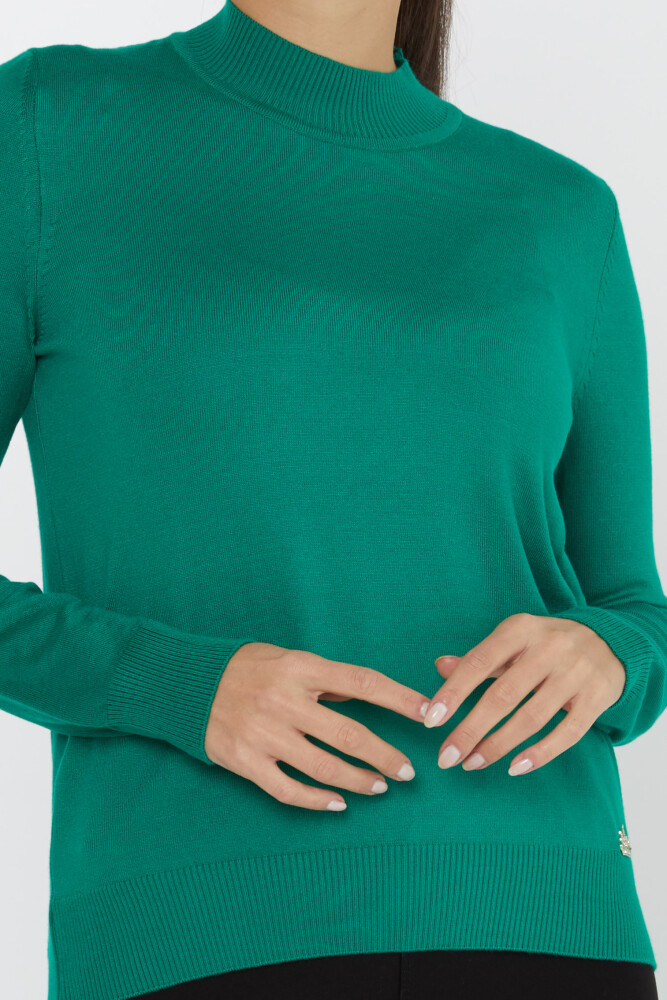 Tricoturi Pulover Logo Detaliat Maneca lunga Emerald - 30613 | KAZEE (Set de 3 S-M-L) - 2