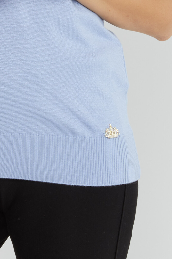 Tricoturi Pulover Maneca scurta Logo Albastru deschis - 16271 | KAZEE (Set de 4 L-XL-2XL-3XL) - 3