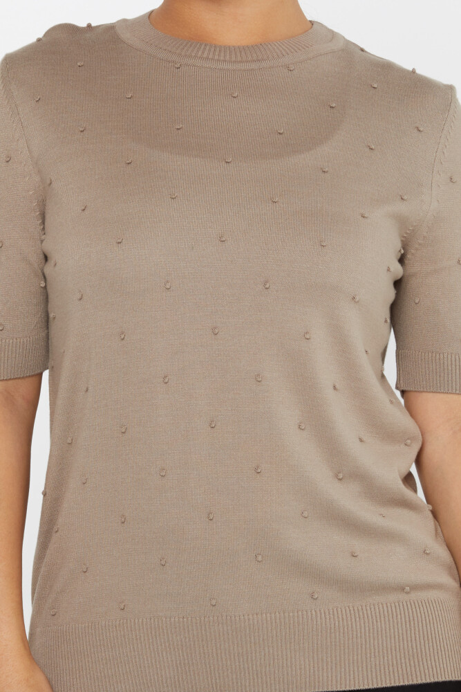 Tricoturi Pulover Maneca Scurta Auto-Model Mink - 30131 | KAZEE (Set de 4 M-L-XL-2XL) - 3