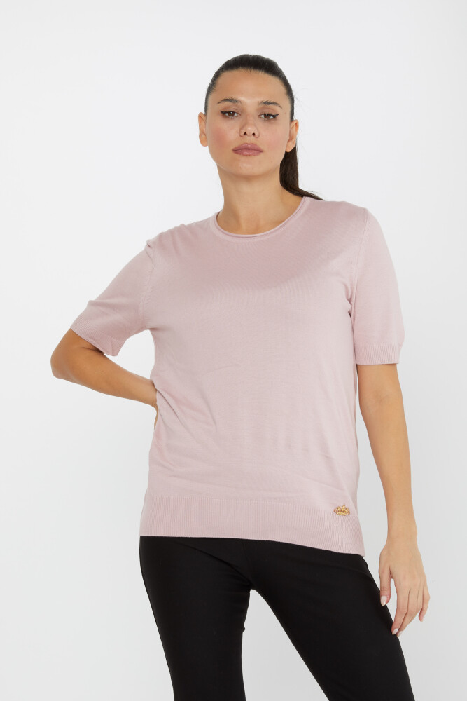 Tricoturi Pulover Maneca scurta Logo Pudra - 16271 | KAZEE (Set de 4 L-XL-2XL-3XL) - 1