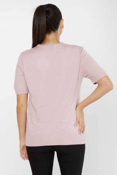 Tricoturi Pulover Maneca scurta Logo Pudra - 16271 | KAZEE (Set de 4 L-XL-2XL-3XL) - 4