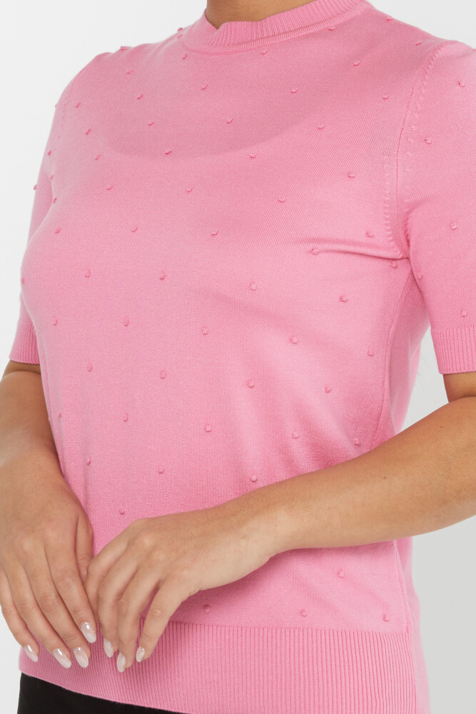 Tricoturi Pulover Maneca Scurta Auto Model Roz - 30131 | KAZEE (Set de 4 M-L-XL-2XL) - 4