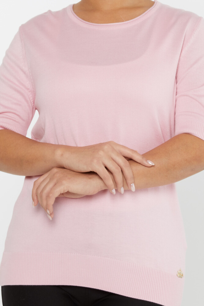 Tricoturi Pulover Maneca scurta Logo Roz deschis - 16271 | KAZEE (Set de 4 L-XL-2XL-3XL) - 3