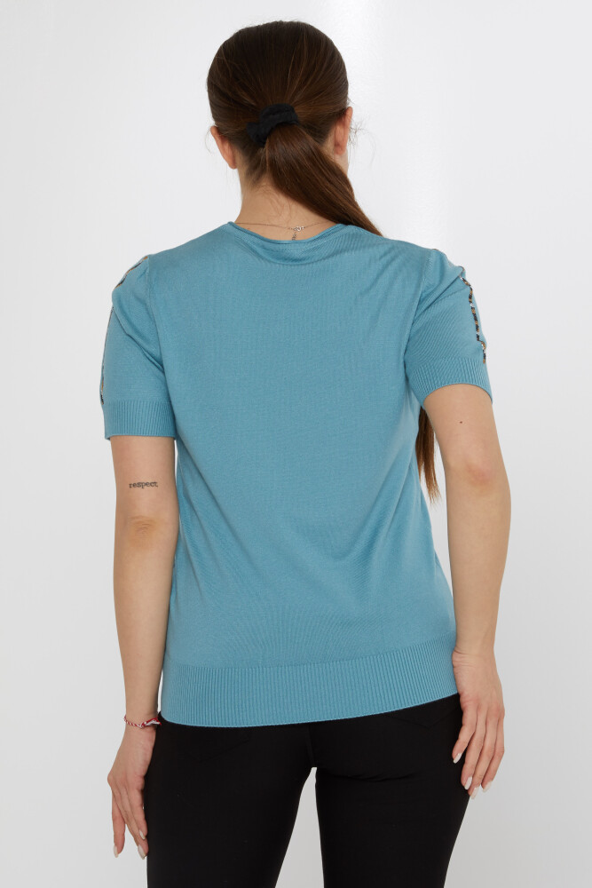 Tricoturi Pulover Tiger Stone Brodat Mint - 31596 | KAZEE (Set de 3 M-L-XL) - 5