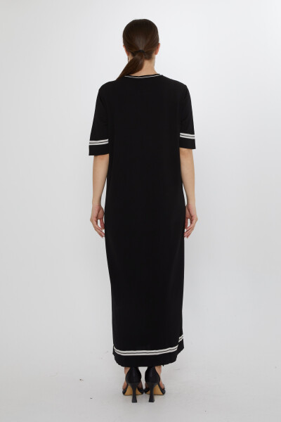 Triko Elbise Kısa Kollu Siyah - 31851 | KAZEE (2'li Set M-L) - 8