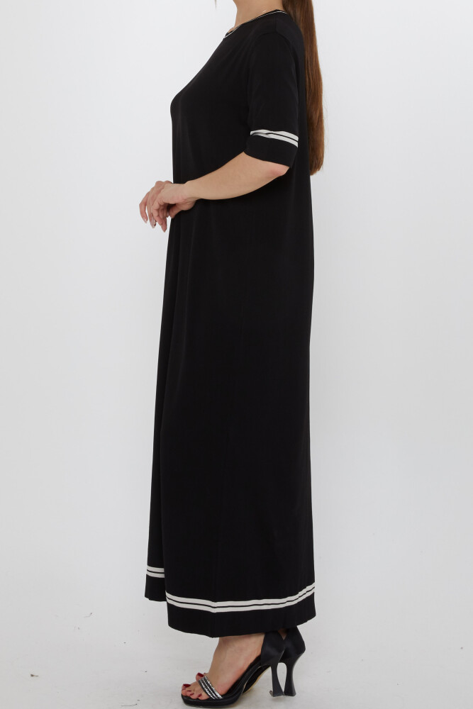 Triko Elbise Kısa Kollu Siyah - 31851 | KAZEE (2'li Set M-L) - 5