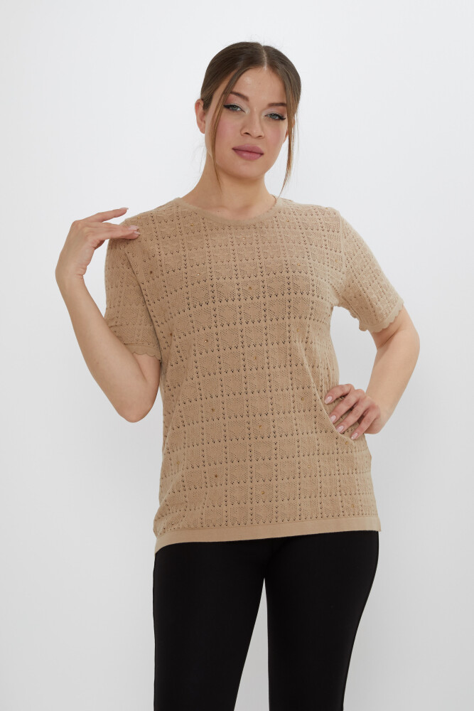 Triko Kazak Ajurlu Bej - 31822 | KAZEE (3'lü Set L-XL-2XL) - 1