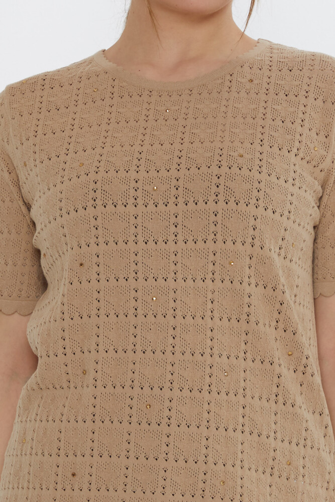 Triko Kazak Ajurlu Bej - 31822 | KAZEE (3'lü Set L-XL-2XL) - 5