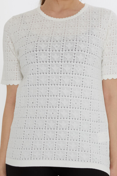 Triko Kazak Ajurlu Ekru - 31822 | KAZEE (3'lü Set L-XL-2XL) - 3