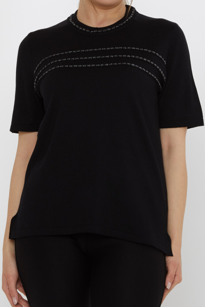 Triko Kazak Amerikan Model Siyah - 30352 | KAZEE (4'lü Set L-XL-2XL-3XL) - 3