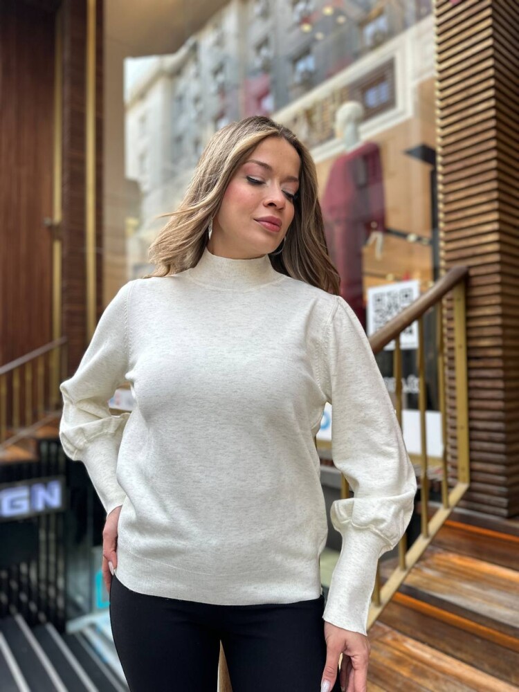 Triko Kazak Basic Ekru - 32132 | KAZEE (3'lü Set S-M-L) - 4