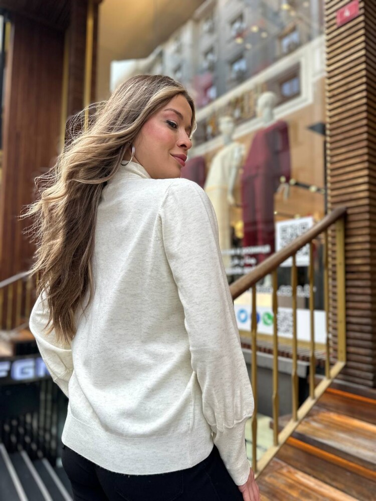 Triko Kazak Basic Ekru - 32132 | KAZEE (3'lü Set S-M-L) - 6