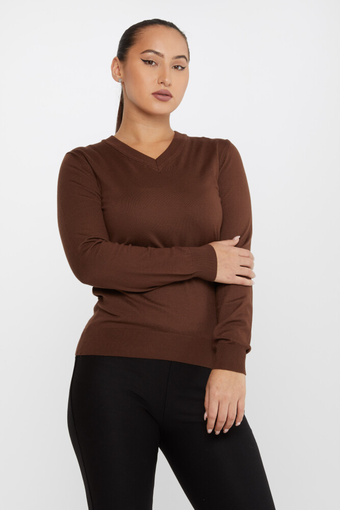 Triko Kazak Basic Kahve - 30256 | KAZEE (4'lü Set M-L-XL-2XL) - 1