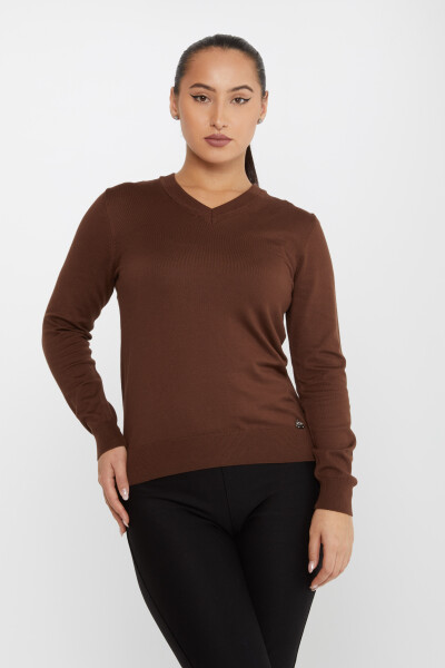 Triko Kazak Basic Kahve - 30256 | KAZEE (4'lü Set M-L-XL-2XL) - 2