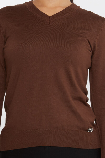 Triko Kazak Basic Kahve - 30256 | KAZEE (4'lü Set M-L-XL-2XL) - 3