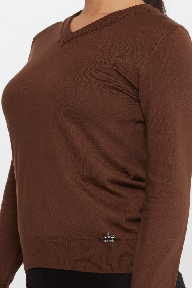 Triko Kazak Basic Kahve - 30256 | KAZEE (4'lü Set M-L-XL-2XL) - 4