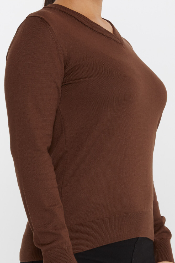 Triko Kazak Basic Kahve - 30256 | KAZEE (4'lü Set M-L-XL-2XL) - 5