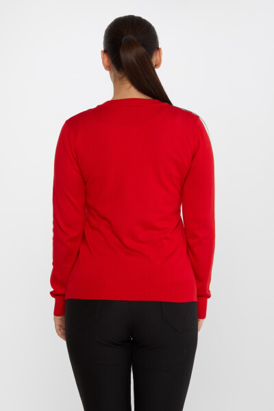 Triko Kazak Basic Kırmızı - 30256 | KAZEE (4'lü Set M-L-XL-2XL) - 6