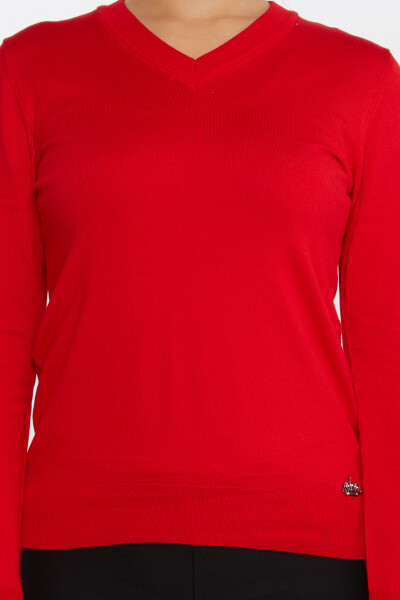 Triko Kazak Basic Kırmızı - 30256 | KAZEE (4'lü Set M-L-XL-2XL) - 3