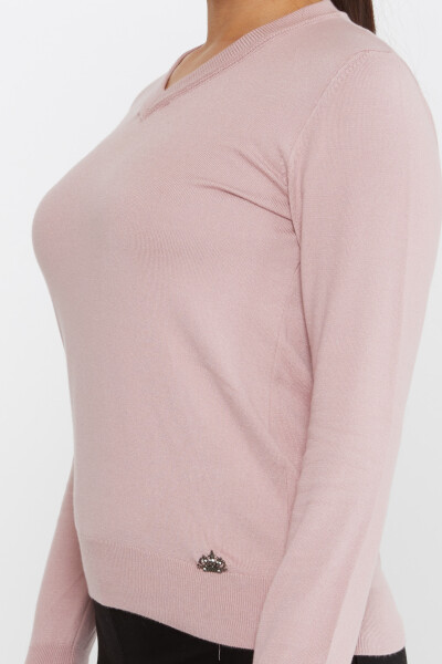 Triko Kazak Basic Pudra - 30256 | KAZEE (4'lü Set M-L-XL-2XL) - 4